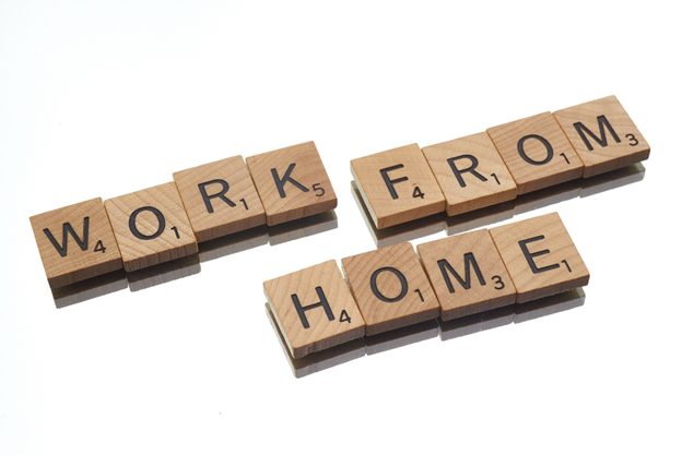 Blocks spelling out Work From Home