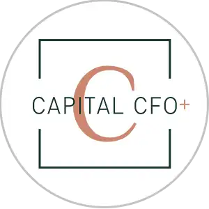 The logo for Capital CFO+, a virtual CFO and payroll company.
